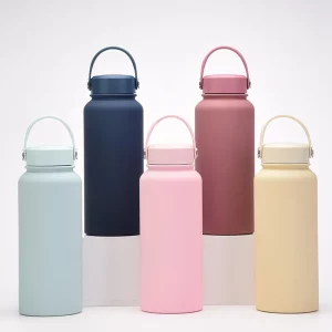 1L Stainless Steel Water Bottle Leak-Proof Metal Sports Flask Vacuum Thermal Insulation Water Bottles Colorful 1000ml Sports Bottles