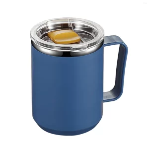 Water Bottles 450ml Handy Cup 304 Stainless Steel Double-layer Office Drinking With Handle And Lid Leak-proof Gifts For Home Travel
