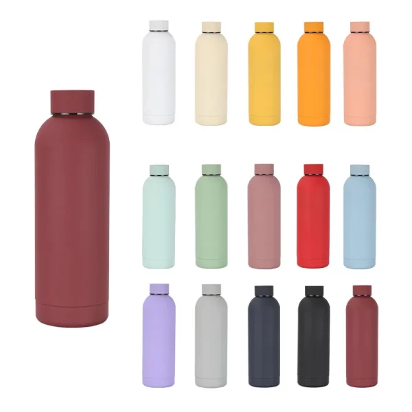 500ml Stainless Steel Water Bottle Leak-Proof Metal Sports Flask Durable Colorful Sports Bottle Multiple Colors Available Travel Mug 15colors Customizable - Image 2