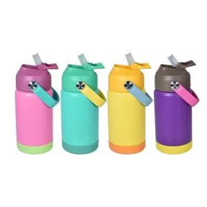 Stainless 12Oz Steel Kids Tumbler Powder Coated Colored Children Student Sports Water Bottle 350Ml Blank Whiteportable Drink Cup Custom