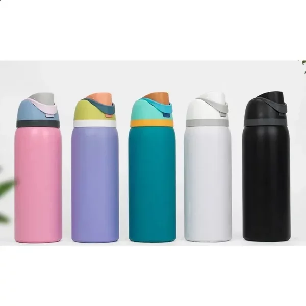 Water Bottle 19 oz 32 oz Stainless Steel Space Water Bottle Water Bottle with Straw Outdoor Sports