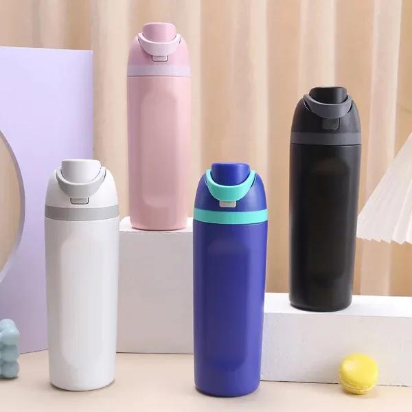 600ML  stainless steel water bottle cup vacuum flame water bottle for outdoor camping sports insulated cup