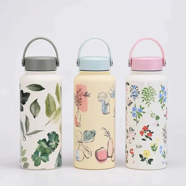 1L hot vacuum insulated stainless steel water cup large capacity outdoor sports sealed water bottle - Image 2