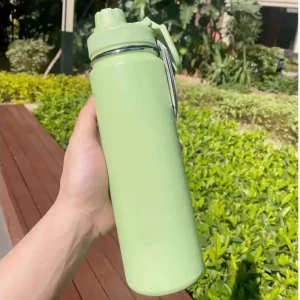 710ml Insulated Water Cup Sport Gym Vacuum Bottles Portable Leakproof Outdoor Cup Stainless Steel Thermos Pure Color