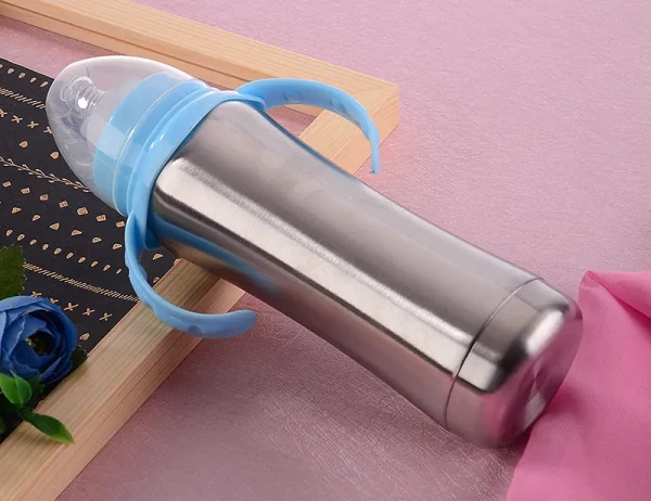 Baby Cup Sippy Cup Water Bottle for Kids 8oz Stainless Steel with Handle Insulated Flask Keep Hot & Cold for Hours c02 - Image 2
