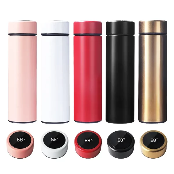 Smart Lid Water Bottle Stainless Steel Intelligent Thermos Cup Temperature Display Vacuum Portable  Screen Soup Coffee Insulation Mugs Tumbler - Image 2