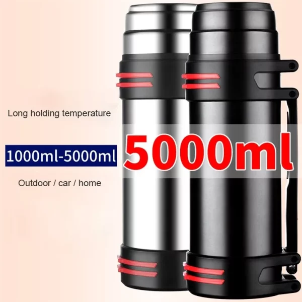 1L/2L/2.5L/3L/5L Thermos Flask Outdoor Stainless Steel Large Capacity Thermo Coffee Mug Cup Water Bottle - Image 2