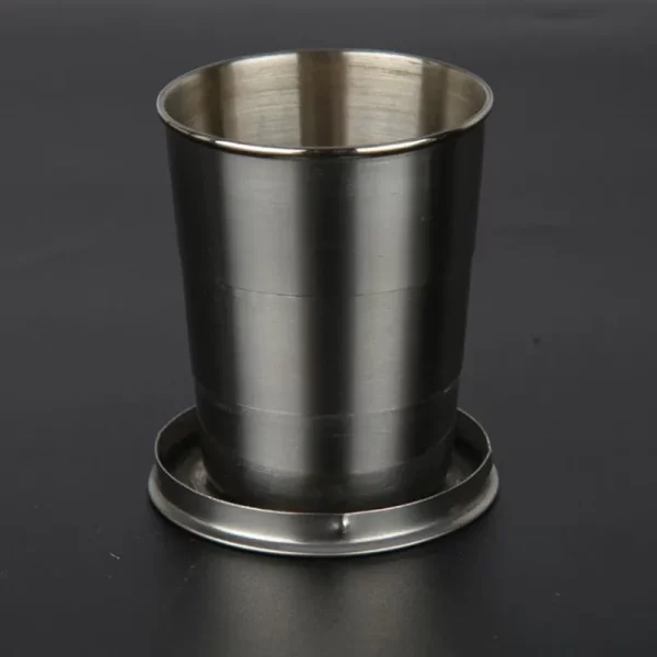 Stainless Steel Camping Folding Cup Traveling Outdoor Camping Hiking Mug Portable Collapsible Cup fast shipping